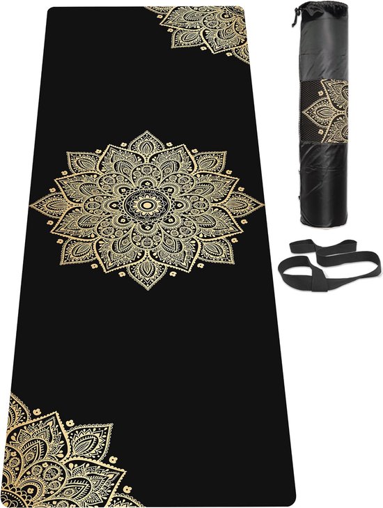 ochama x J.ZAO Yoga Mat TPE Verdikt en Verbreed 183x66cm, Antislip Sportmat voor Fitness en Gymnastiek, Milieuvriendelijk TPE Materiaal, Matcha Groen | Fitness- en gymuitrusting