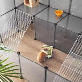 In And OutdoorMatch Animal Cage Paula - Enclos pour petits animaux - 2 niveaux - Zwart - Transparent