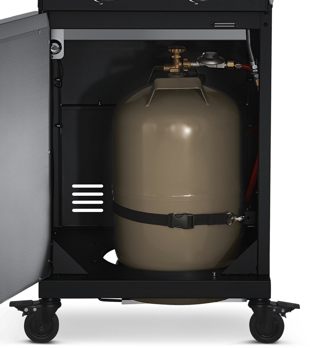 BURNHARD® 2 Branders gasbarbecue FRED Jr. Black Series 3, incl. 900°C keramische infraroodbrander, gietijzeren grillrooster + inklapbare zijtafels thumbnail 8