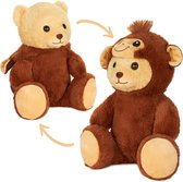 BRUBIES Teddy AFFE - 25 cm teddybeer in apenkostuum met capuchon - pluche dier voor gezellige avonturen - knuffeldier cadeau voor kinderen