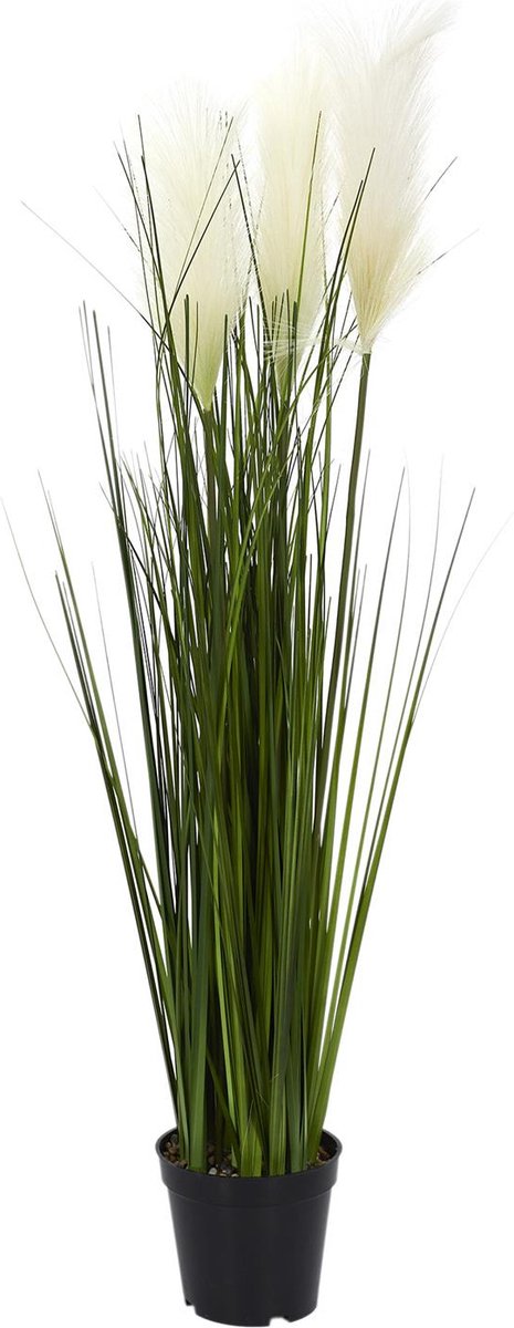 Naturn Living Kunstgras Pampasgras - ø 13 x 90 cm - Cortaderia Selloana - Kunstplant - Onderhoudsvrij Pampasgras - Duurzaam Nep Gras - Allergievriendelijk Gras - Groen