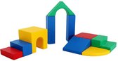 Multifunctionele foam speelset - Creativity - multi color - foam blokken Soft Play met glijbaan