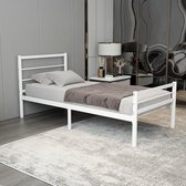 AirSleeperz® heavy duty metalen bedframe Sara - Kleur wit - Afmeting 90x200 cm - Voor 1 persoon - Draagkracht 350 kg