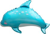 Folat - Blauwe folieballon dolfijn - 78 x 52 cm