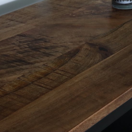 Bijzettafel mangohout Mats 90cm bruin industrieel side table