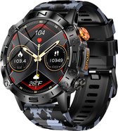 WizBay Premium Select™ Sport Smartwatch 1.43inch AMOLED - Bluetooth Call - Magnetic Laden - Dynamic Hart Monitor - O2 en Bloeddrukmeter - Multiple 100+ Sport Modi - Slaap Monitor - Message - Allu Mat Zwarte Case - Leger Grijs TPU Band