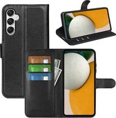 Samsung Galaxy A15 Hoesje - MobyDefend Kunstleren Wallet Book Case (Sluiting Voorkant) - Zwart - GSM Hoesje - Telefoonhoesje Geschikt Voor Samsung Galaxy A15