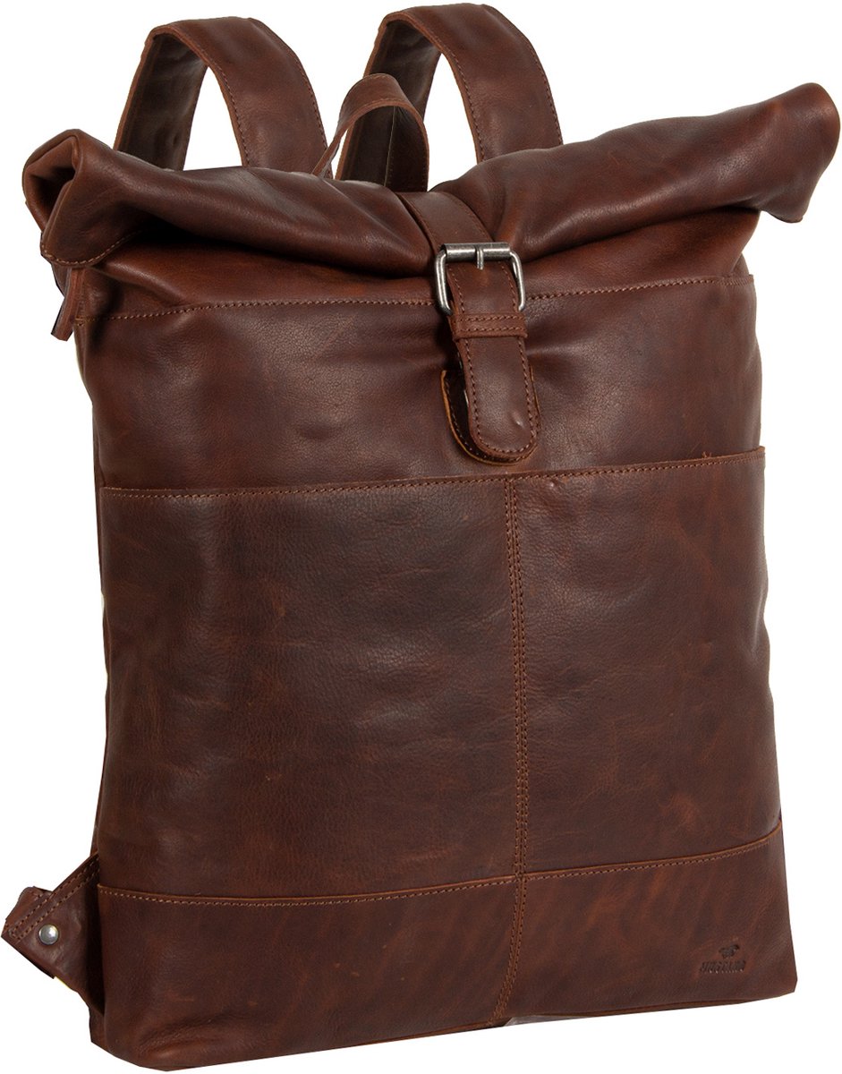 MUSTANG Leren Vrije tijd rugzak Rugzak Catania Backpack Brown Bruine