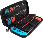 George Napoli Nintendo Switch Case - Met opbergvak voor 20 games - Nintendo Switch Hoes - Nintendo Switch Accessoires - Zwart