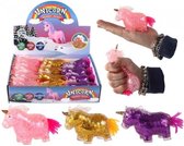 Balle anti-stress licorne avec boules d'eau colorées - Perles - Fidget Toy - 1 exemplaire - 7 cm - Pour la main