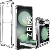 Schokbestendig Hoesje Geschikt voor: Samsung Galaxy Z Flip 5 Hoesje Siliconen - Shockproof Case - Transparant