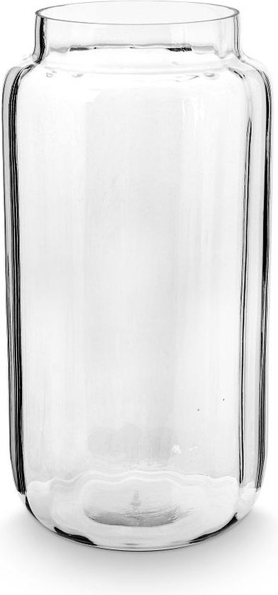 vtwonen Vase en Verres pour Fleurs - Décoration de la Maison - Transparent - 16.5x32cm