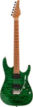 Fazley Sunrise Series Seawave Transparent Green elektrische gitaar met deluxe gigbag