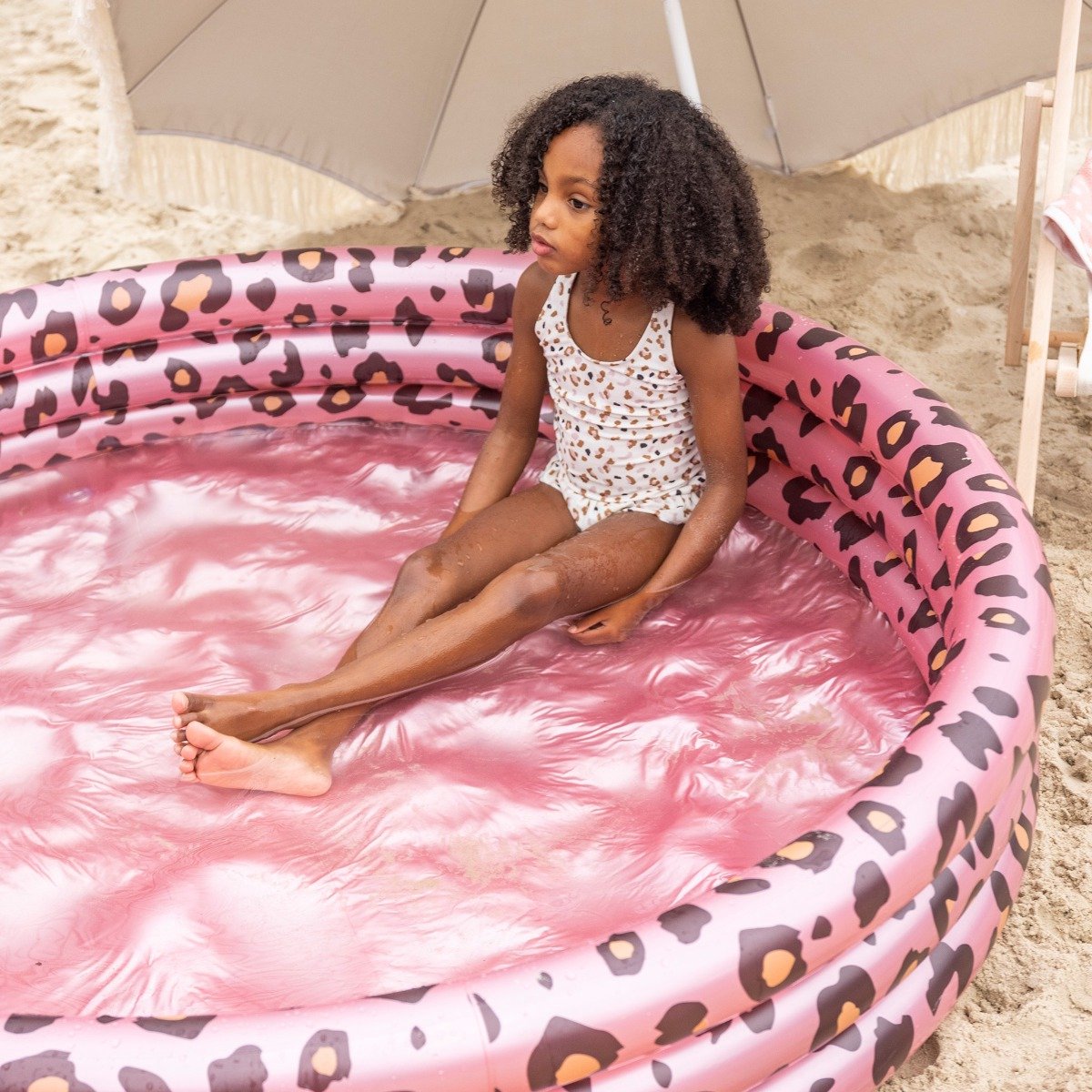 Swim Essentials - Kinder Zwembad - Ø 150 cm - Rosé/Goud Panterprint Kinder Zwembad Ø 150 cm — afbeelding 5