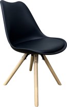 Lina® - Chaises de salle à manger Bella - Assise en plastique confortable - Zwart