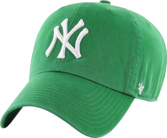 47 Brand New York Yankees MLB Clean Up Cap B-RGW17GWS-KY, Homme, Vert, Casquette, taille : Taille unique