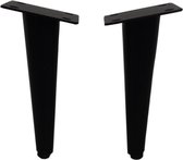 HSM Collection - Tafelpoten & Onderstellen - Salontafelpoten - Small legs set of 4 - Black Iron 2.5*10*20 -