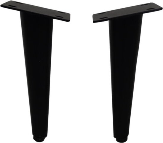 HSM Collection - Tafelpoten & Onderstellen - Salontafelpoten - Small legs set of 4 - Black Iron 2.5*10*20 -