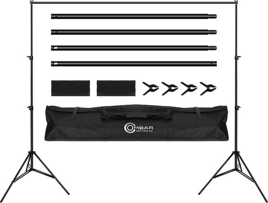 EMART 3-in-1 Foto Hintergrundsystem Für Fotostudios, 2,6mx3m