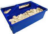CombiCraft consumptiemunten beige in stapelbare opbergkisten - 6.000 munten en 3 kisten
