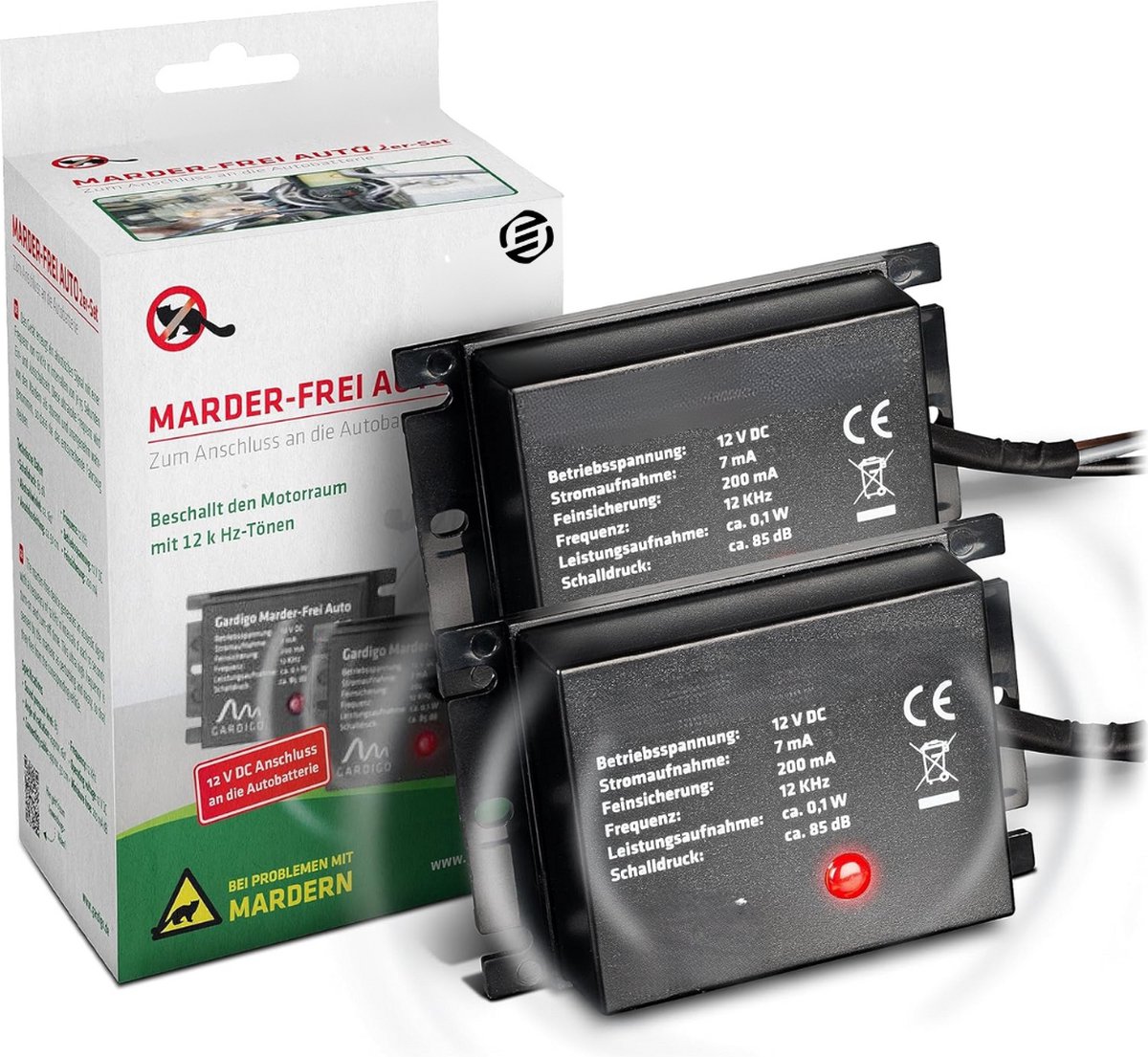 Equivera Marterverjager - Marterverjager Auto - Marterbestrijder - Ongedierte Verjager - Steenmarter - Anti Marter - Premium