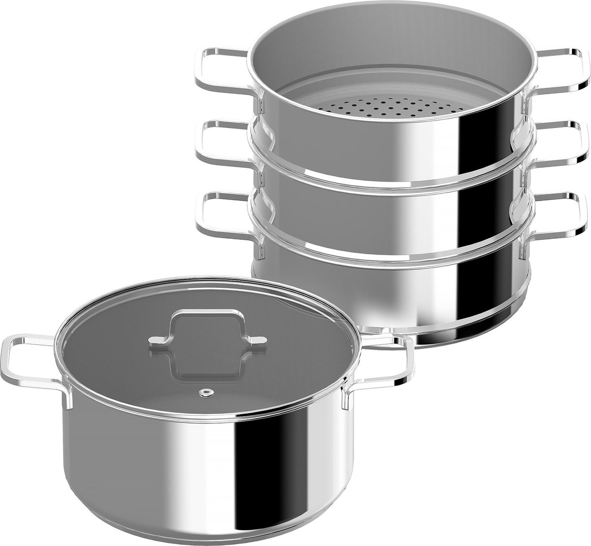 BergHOFF Helix 5-delig steamer set - Dina