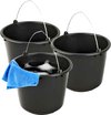 5x Seaux domestiques robustes 12 litres - Seau de construction - Seau de nettoyage