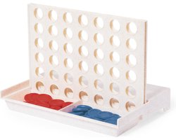 Vier op een rij spel - schijfjes stapelen - reisspel - 18 x 12 cm - spelletjes spelen onderweg