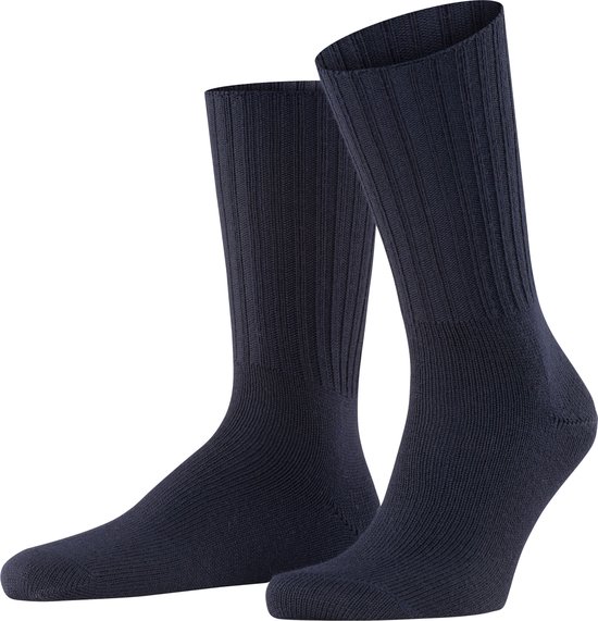 FALKE Nelson warme ademende wol sokken heren blauw - Maat 47-50