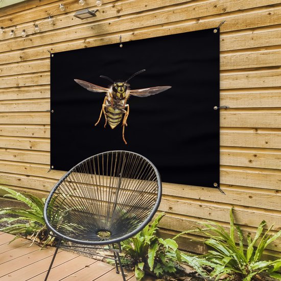 Affiche de jardin Guêpe - Insectes - Portrait - 120x90 cm