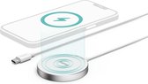 Hama 15W Draadloze oplader - MagCharge draadloos opladen - Geschikt voor iPhone - Wireless Charging - Snellader - Beveiliging - Incl. 1 meter USB-C kabel - Wit