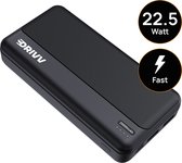 Drivv. Powerbank 20.000 mAh - 22.5W snellader - Quick Charge USB 3.0 - USB C - O.a. Samsung / iPhone / meer - Vaderdag Cadeau - Zwart