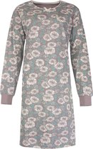 Tenderness Dames Nachthemd - Katoen - Gebloemd Bruin - Maat XL