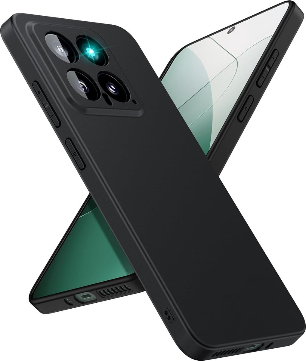 Geschikt voor Xiaomi Mi 14 5G - Ultradun Valbestendig Siliconen - Back Cover Hoesje - Zwart