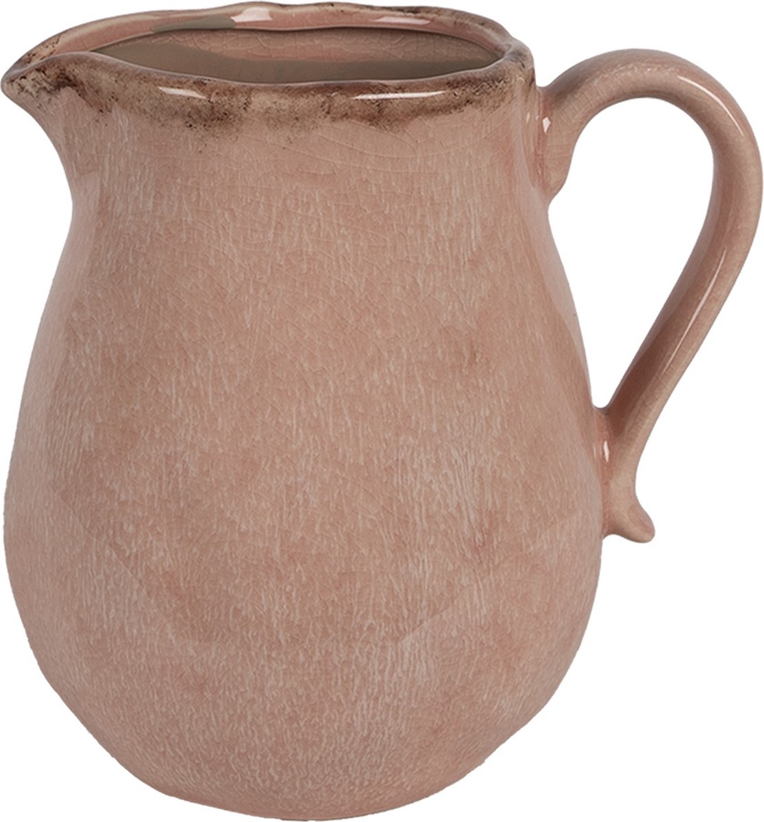 Clayre & Eef Decoratie Kan 21x16x20 cm Roze Keramiek