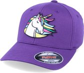 Hatstore- Kids Rainbow Unicorn Purple Flexfit - Unicorns Cap