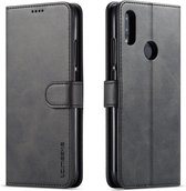 LC.IMEEKE Luxe Book Case - Geschikt voor Xiaomi Redmi Note 7 Hoesje - Zwart