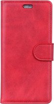 Luxe Book Case - Motorola One Vision Hoesje - Rood
