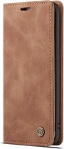 CaseMe Book Case - Geschikt voor Samsung Galaxy S7 Edge Hoesje - Bruin