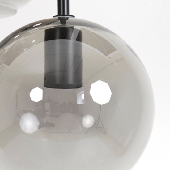 Suspension 10L 124x35x120 cm SUBAR noir mat + verre fumé