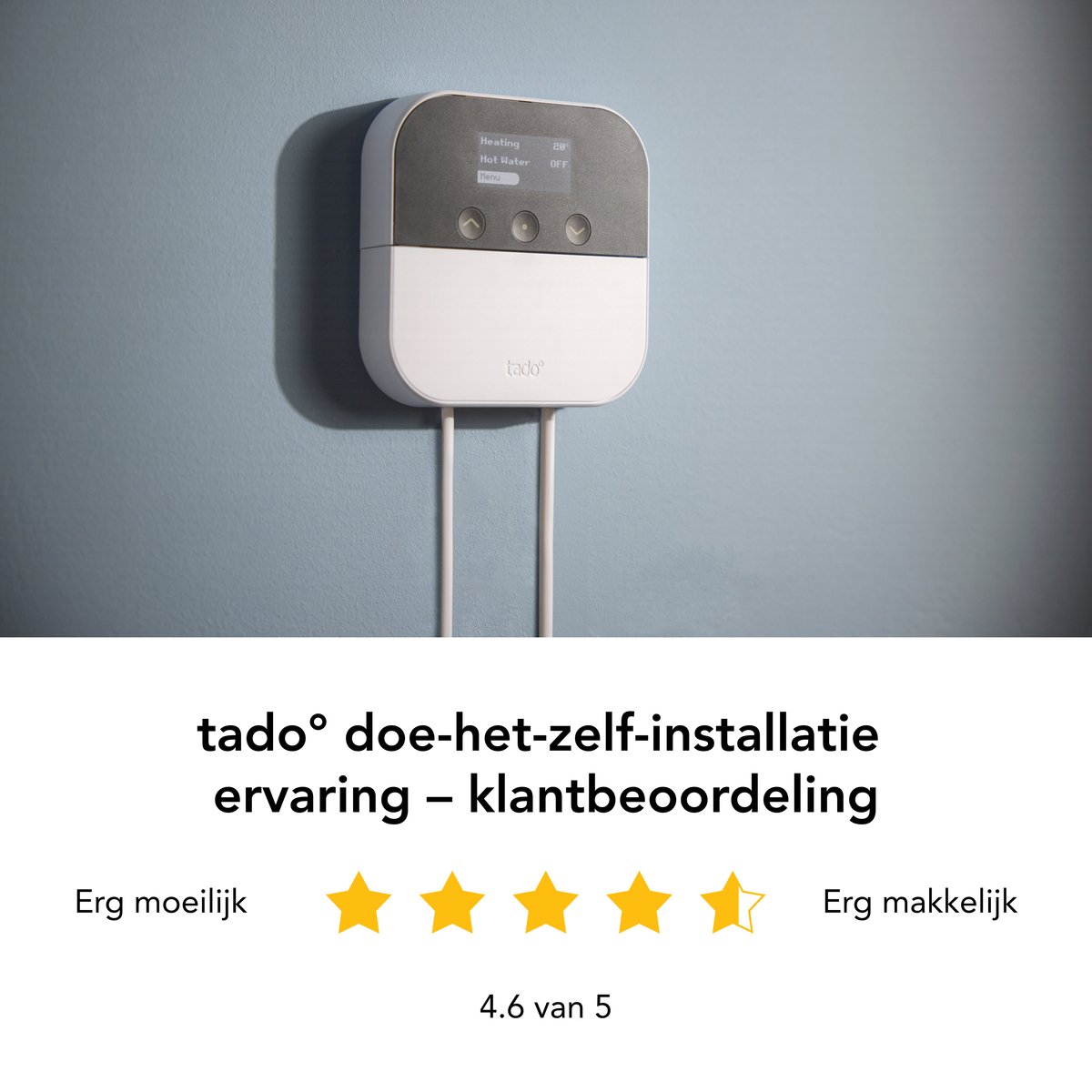 tado° Warmtepomp Optimizer X - Bedrade variant - werkt met Google Home, Alexa & Apple Homekit - Zwart/Wit – foto 3