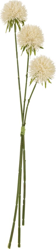 J-Line bloem Allium 3 Stuks - kunststof - wit - large - 12 stuks