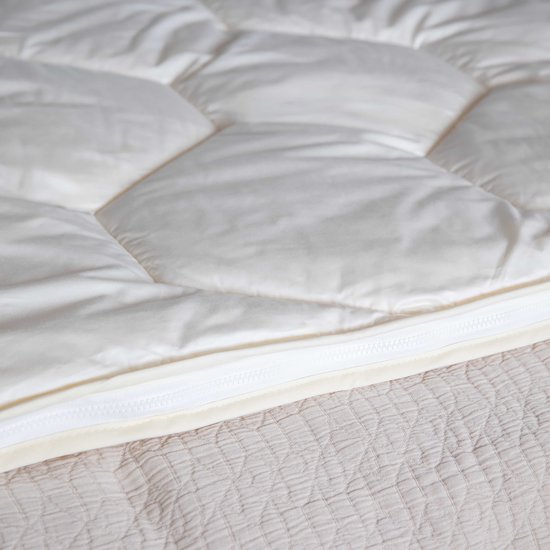 De Schaperie - Luxe 4-Seizoenen 100% IWS Zuiver Scheer wollen Dekbed met Rits - All-Season - 240x220 cm (extra lang) van De Schaperie — afbeelding 4