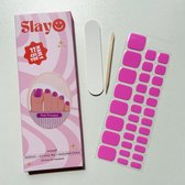 Slayo© - Gellak Pedicure - Pink Princess - Teennagel nagelstickers - Gel Nail Wrap - Nail Art Stickers - Gellak Nagels - Gel Nagel Stickers - LED/UV lamp nodig