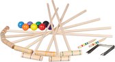 Relaxdays croquet spel - set - hout - voor 8 spelers - kinderen - volwassenen - met zak