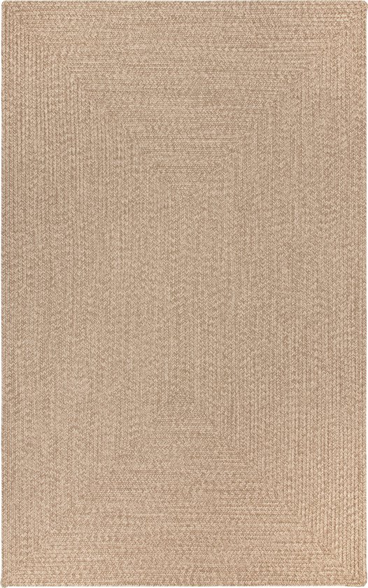 Tapis pour l'intérieur et l'extérieur - Réversible - Aspect sisal - Résistant aux intempéries - Salon Balcon Cuisine - Handgemaakt - Tapis de jardin - Style Boho Jute Moderne - Beige - 200cm x 300cm