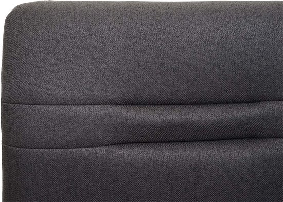 Canapé MCW-H70, canapé de salle à manger canapé rembourré, dossier tissu/textile acier inoxydable brossé ~ gris marron 160cm