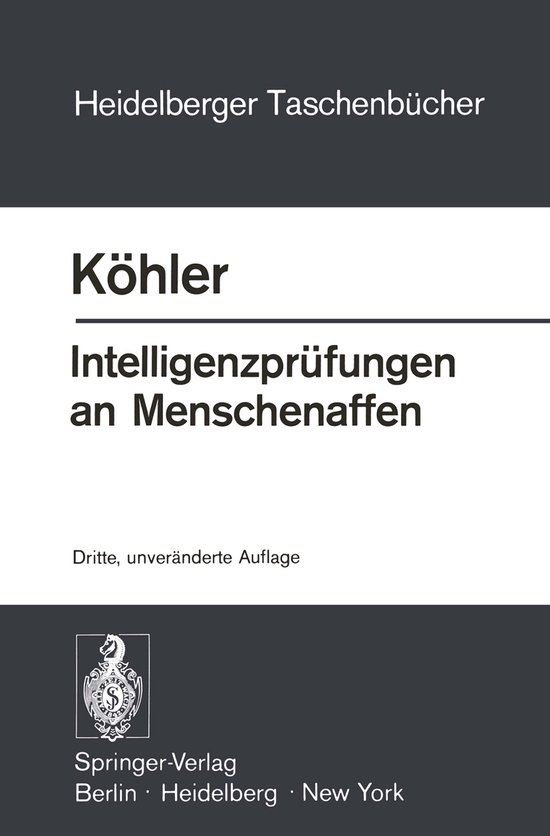 Intelligenzprufungen an Menschenaffen - cover