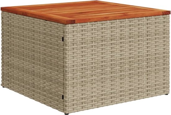 vidaXL - 11-delige - Loungeset - met - kussens - poly - rattan - gemengd - beige