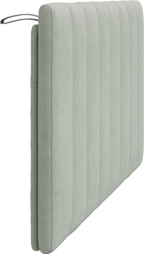 vidaXL-Coussin de tête de lit-120-cm-velours-gris clair
